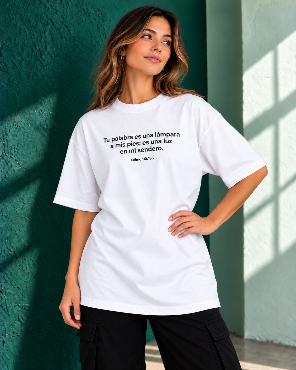 Remera Oversize "Tu palabra es una lampara a mis pies"