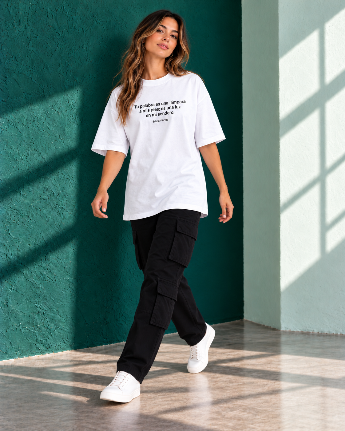 Remera Oversize "Tu palabra es una lampara a mis pies"