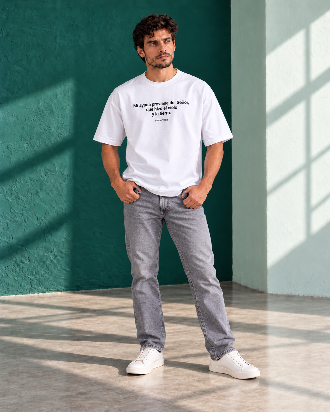 Remera Oversize "Mi ayuda proviene del señor "