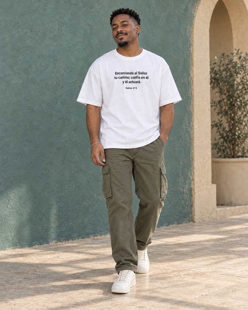 Remera Oversize "Encomienda al señor tu camino"