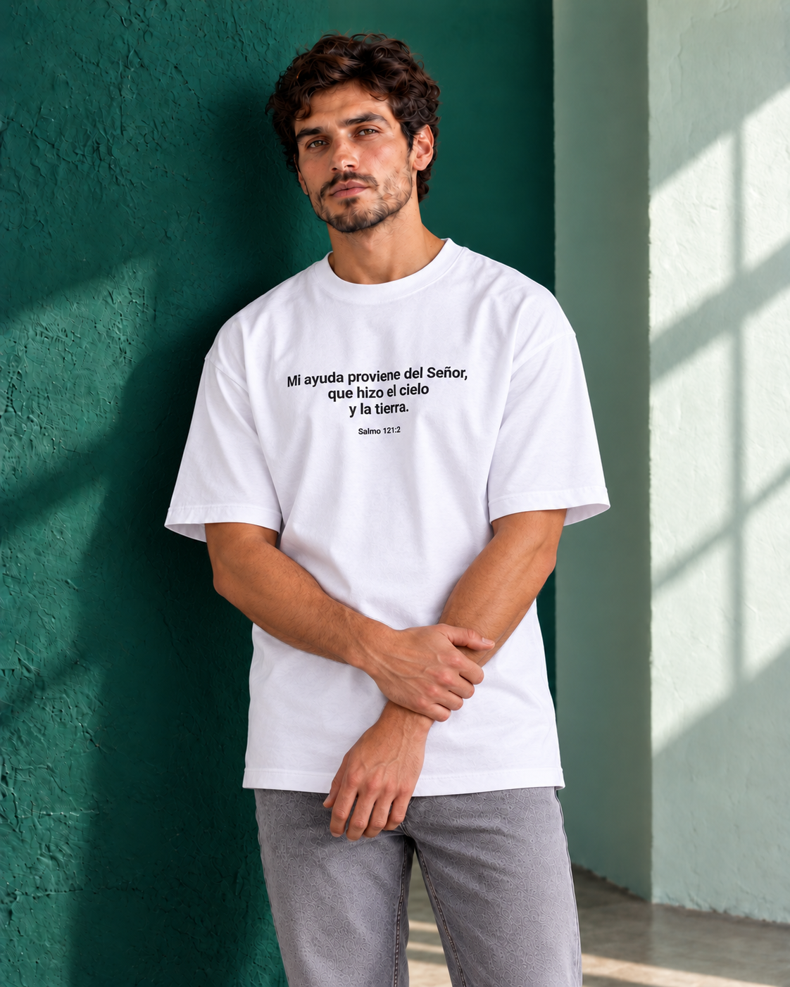 Remera Oversize "Mi ayuda proviene del señor "