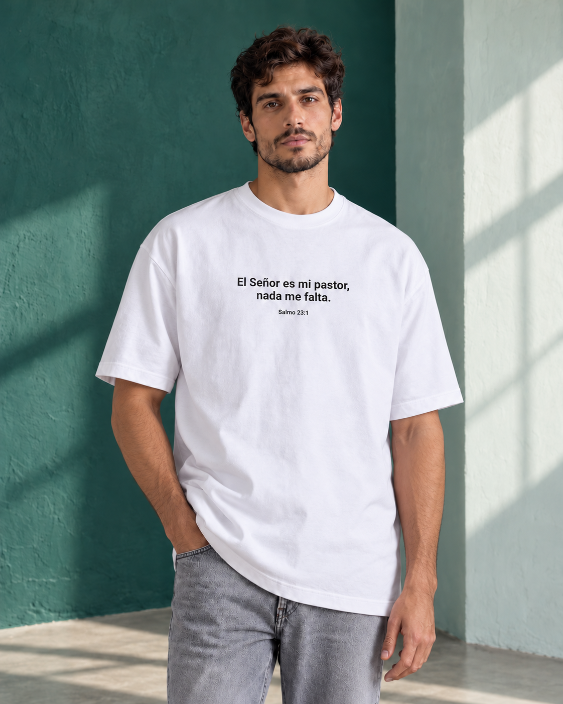 Remera Oversize "El señor es mi pastor,nada me falta"
