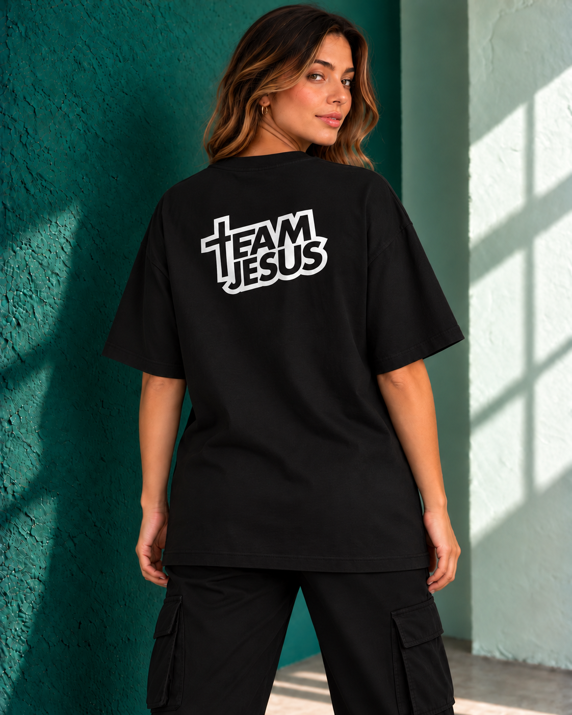 Remera Oversize "Team Jesus"