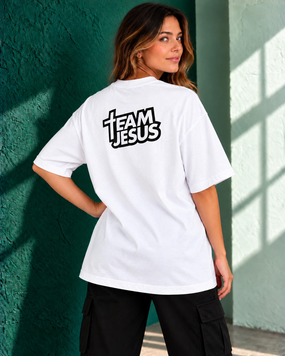 Remera Oversize "Team Jesus"
