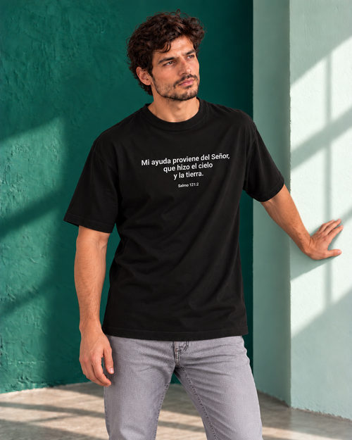 Remera Oversize "Mi ayuda proviene del señor "