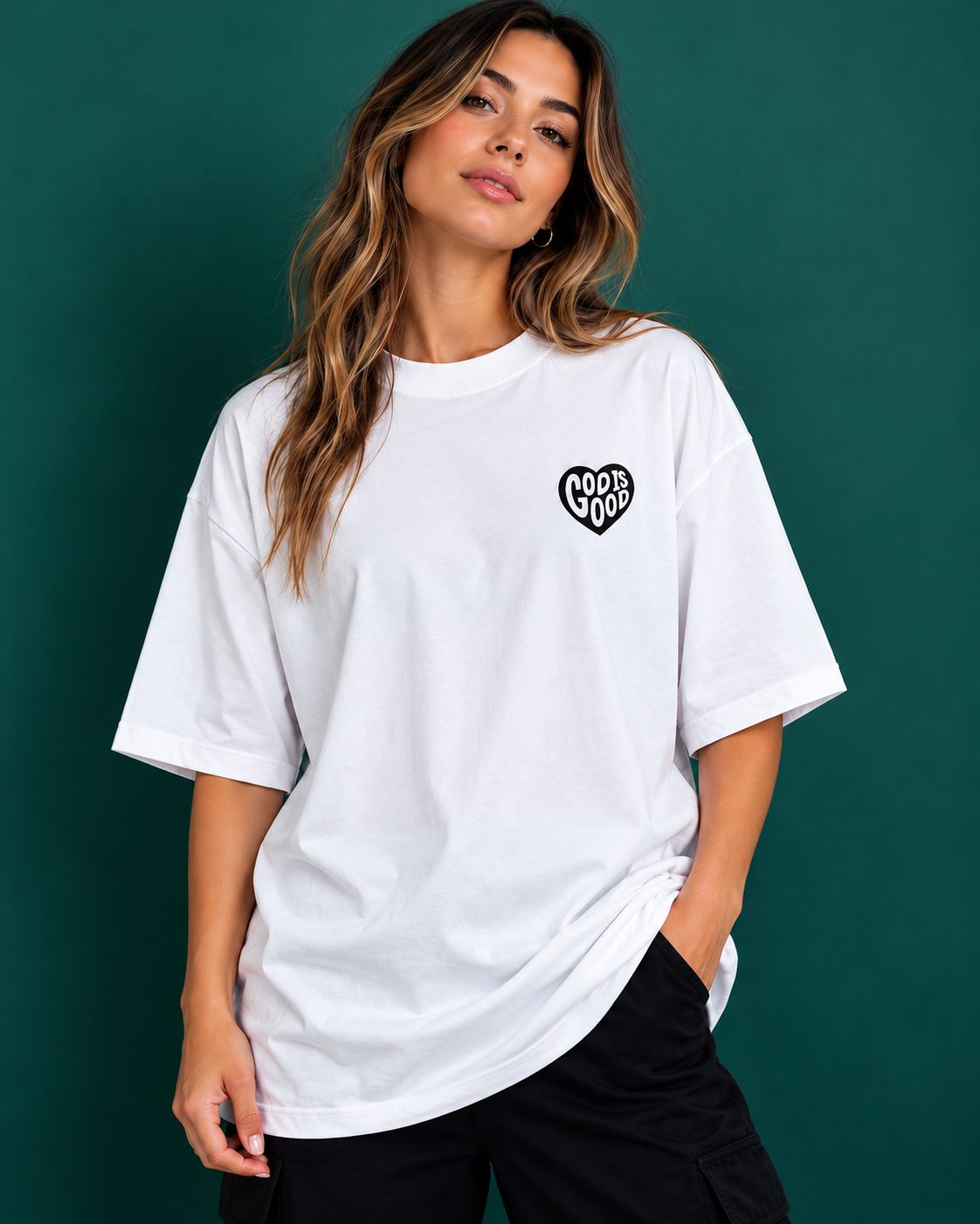 Remera Oversize "GOD IS GOOD"